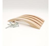 JOWE Lot de 4 poignées de Meuble en bois avec vis de fixation - Surface non-traitée - Poignée de tiroir/porte en Bos de Chêne