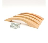 JOWE Lot de 4 poignées de meuble en hêtre laqué avec vis - Poignée de tiroir en bois - Longueur : 17,5 cm - Espacement des trous : 12,8 cm