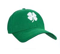 JowTreex St. Patrick's Day 4 Leaf Clover Casquette de baseball réglable Broderie Trèfle Unisexe Casquette de baseball pour homme et femme, Vert, Taille unique