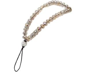 Jowxsx Sangle universelle dorée à breloques pour téléphone portable pour femmes et filles, perles de cristal, porte-clés mignon de poche pour clés de voiture, sac à main, décoration, Plastique, Pierre