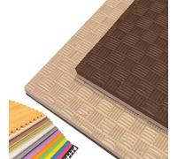 JOWY Tatami Puzzle pour Gymnase, Arts Martiaux, Judo, Karaté, Taekwondo, Yoga, Fitness et Zones d’Étirement | 1x1m | 2 cm d’épaisseur | Finition F | Couleur Marron/Beige (12 pièces)