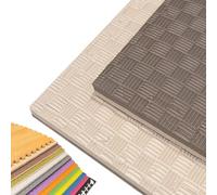 JOWY Tatami Puzzle pour Gymnase, Arts Martiaux, Judo, Karaté, Taekwondo, Yoga, Fitness et Zones d’Étirement | 1x1m | 2 cm d’épaisseur | Finition F | Couleur Gris/Blanc (24 pièces)