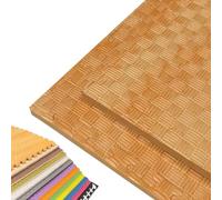 JOWY Tatami Puzzle pour Gymnase, Arts Martiaux, Judo, Karaté, Taekwondo, Yoga, Fitness et Zones d’Étirement | 1x1m | 2 cm d’épaisseur | Couleur Bois (25 pièces)