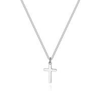 Joxevyia Collier avec pendentif en forme de croix en acier inoxydable rempli d'or 14 carats avec chaîne cubaine - Cadeau de Noël pour homme et femme - 40,6 à 61 cm, 20 inches, Métal, Zircone cubique