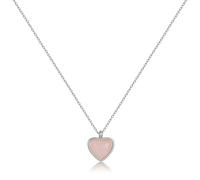 Joxevyia Collier avec pendentif en forme de cœur en cristal de cornaline - Pierre brute - Cristaux de guérison délicats - Cadeau d'anniversaire, de Saint-Valentin pour elle, Pierre métallique, Non