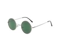JoXiGo Lunettes de Soleil Polarisées Ronde Homme Femme UV400 Lunettes Rétro Vintage Cadre Métallique