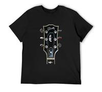 Joxlbo Ace Frehley's Headstock of His Signature Guitar Unisex 100% Cotton Short-Sleeve T-Shirts Black M