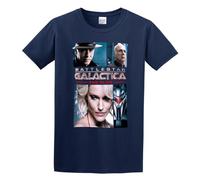 Joxlbo Battlestar Galactica The Plan Poster Men's Retro T-Shirt Navy L