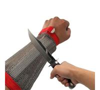 JOXLOVER Gants anti-coupures, Manchons anti-coupure avec anneaux en acier, inoxydable 316, anti-tranchants, anti-explosifs, autodéfense, sécurité et protections de bras haut gamme contre la violence