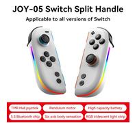 JOY-05N convient aux contrôleurs de jeu gauche et droite Switch2 avec des effets d'éclairage RVB colBlanc