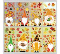 Joy Bang Lot de 162 autocollants pour fen tre en verre Motif feuilles de gnomes de Thanksgiving double face