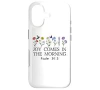 Joy Comes in The Morning Sign,Christian Scripture Psalm 30 5 Coque pour iPhone 17