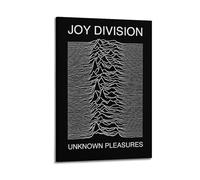 Joy Division - Affiches d'album de plaisirs inconnus - Décoration murale - Décoration vintage - Peinture sur toile pour salon, chambre à coucher - 60 x 90 cm - Style cadre