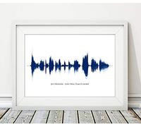 Joy Division - Love Will Tear Us Apart - Sound Wave Song Lyric Art Poster Format A4 (29,7 x 21 cm) et A3 (42 x 29,7 cm) (A4)