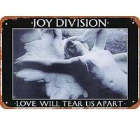 Joy Division - Plaque en métal avec inscription « Love Will Tear Us Apart » - 20,3 x 30,5 cm - Décoration murale rétro vintage