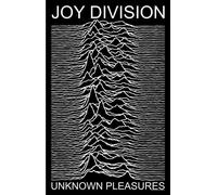 Joy Division - Poster "Unknown Pleasures", Tissu RO5129 (Taille unique) (Noir/Blanc)