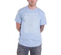 Joydivision T-shirt Unknown Pleasures – Logo officiel blanc sur bleu – Homme Taille L