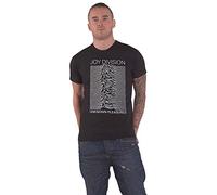 Joydivision T-shirt Unknown Pleasures, blanc sur noir, logo officiel, homme M