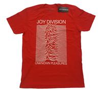 Joy Division 'Unknown Pleasures' (Rouge) T-Shirt - NOUVEAU ET OFFICIEL
