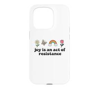 Joy is an Act of Resistance Rainbow Pride Month Human Rights Coque pour iPhone 15 Pro
