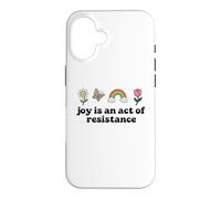 Joy is an Act of Resistance Rainbow Pride Month Human Rights Coque pour iPhone 16