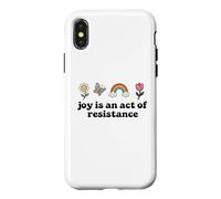 Joy is an Act of Resistance Rainbow Pride Month Human Rights Coque pour iPhone X/XS