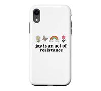 Joy is an Act of Resistance Rainbow Pride Month Human Rights Coque pour iPhone XR