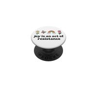 Joy is an Act of Resistance Rainbow Pride Month Human Rights PopSockets PopGrip Adhésif