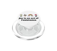 Joy is an Act of Resistance Rainbow Pride Month Human Rights PopSockets PopGrip pour MagSafe