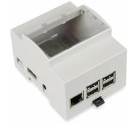 Joy-it rb-case+07 Boîtier pour ordinateur monocarte Convient pour (kits de développement): Raspberry Pi® pour montage sur rail