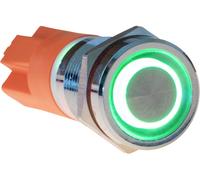 Joy-it Button12E-03 Button12E-03 Bouton-poussoir à rappel vert (Ø x H) 12 mm x 26.5 mm IK10, IP67 1 pc(s) Piece