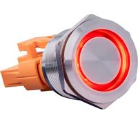 Joy-it BUTTON22A-L-GR BUTTON22A-L-GR Bouton-poussoir 250 V 3 A 1 x On/(Off) à accrochage vert (Ø x H) 25 mm x 35 mm IK10, IP67 1 pc(s)