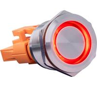 Joy-it BUTTON22A-L-GR BUTTON22A-L-GR Bouton-poussoir 250 V 3 A 1 x On/(Off) à accrochage vert (Ø x H) 25 mm x 35 mm IK10, IP67