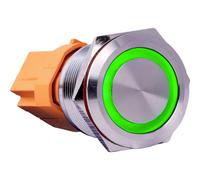 Joy-it Button22A-M-GR Button22A-M-GR Bouton-poussoir 250 V/AC 3 A 1 x Off/On à