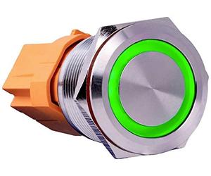 Joy-it Button22C-01 Button22C-01 Interrupteur 250 V Vert (Ø x L) 24,80 mm x 34,50 mm IP67, IK10 1