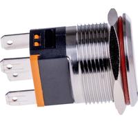 Joy-it BUTTON22C-M-GR BUTTON22C-M-GR Bouton-poussoir 250 V/AC 15 A 1 x On/Off à rappel vert (Ø x H) 24.80 mm x 34.50 mm IP67