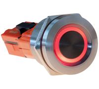 Joy-it Button22T-01 Button22T-01 Interrupteur à rappel rouge, bleu (Ø x L) 22 mm x 38 mm IP68, IK10 1 pc(s)