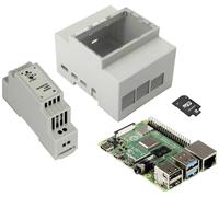 Joy-it DIN-Hutschienen-Kit Pi4 Raspberry Pi® 4 B 4 GB 4 x 1.5 GHz avec boîtier rail DIN, avec alimentation rail DIN, avec Noobs OS