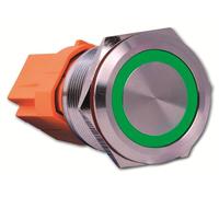 JOY-IT interrupteur, Button22B-M-GR, à impulsion, 7A, LED vert anneau, IP67