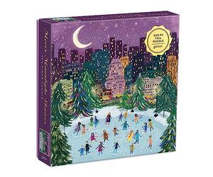 Joy LaForme - GALISON BOOKS 9780735366725 Merry Moonlight Skaters 500 Piece Foil Puzzle