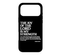 Joy of The Lord is My Strength Impression arrière Bible chrétienne Coque pour iPhone 17 Pro Max