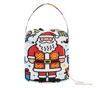 Joy To All Sac de voyage portable pour tricot et crochet Motif Père Noël et elfes