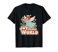 Joy to The World Ange Style Vacances Noël rétro T-Shirt