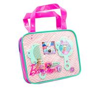 Joy Toy Barbie 22785 Lot d'accessoires en PVC Glitter-Contine pour cheveux, 4 élastiques pour cheveux, peigne et miroir, multicolore