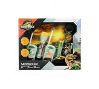 Joy Toy Jurassic World Rebirth 24205 Adventure Set de 5 pièces : talkie-walkie (6 piles AA non incluses), jumelles, boussole et lampe de poche (2 piles AAA non incluses) dans un coffret cadeau