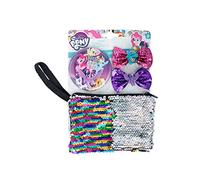 Joy Toy My Little Pony Lot de 2 Pinces à Cheveux avec Miroir, 2 Pinces à Cheveux et Un Sac à Palette Magique