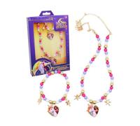 Joy Toy Parure de bijoux Académie Licorne : collier et bracelet en plastique avec étoiles et breloques