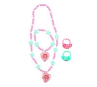 Joy Toy Paw Patrol Girls Skye Ensemble d'accessoires avec collier, bracelet et 2 bagues en forme de cœur pour filles dans une boîte cadeau