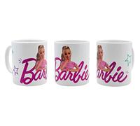 Joy Toy - Tasse Barbie en céramique avec motif coloré et quelques paillettes - capacité : 320 ml - passe au lave-vaisselle et au micro-ondes - en coffret cadeau 12 x 9 x 10 cm