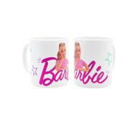 Joy Toy - Tasse Barbie en céramique avec motif coloré et quelques éléments brillants - Capacité : 320 ml - Passe au lave-vaisselle et au micro-ondes - Dans coffret cadeau 12 x 9 x 10 cm